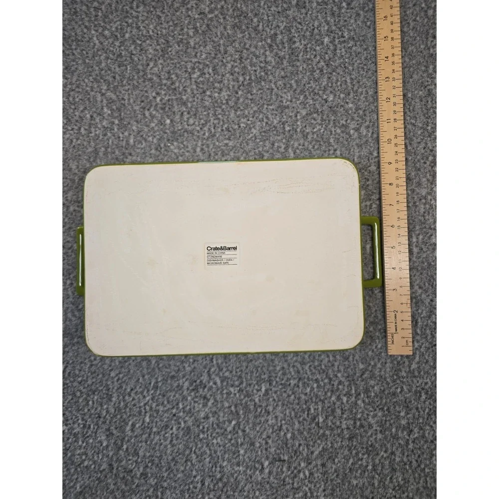 Crate & Barrel Stoneware Dish 9x12